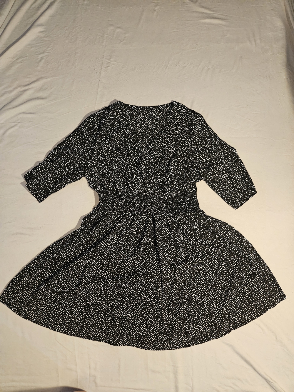 Black Polka Dot Fit-and-Flare Dress